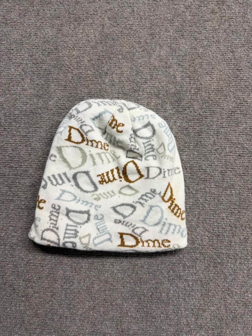 Dime Haha! Beanie Off-White Knit Skate Hat